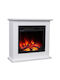 Hitense Floor Electric Fireplace 1350W 64.5x23.5cm White