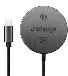 3MK Wireless Charger Qi2 25W Black Incharge Ali...