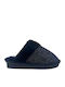 Winter Women's Slippers with Blue Fur