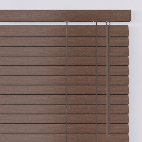 Elite Blinds 815215 Wooden Blinds in Brown Color Shade Width 100cm Height 200cm