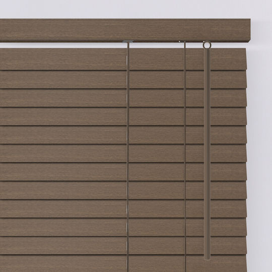 Elite Blinds 815214 Wooden Blinds in Brown Colour Shade 100xHeight 100cm