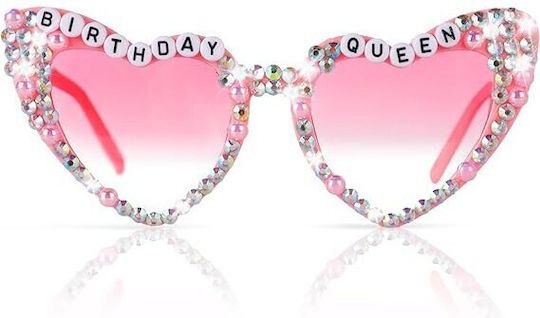 Ochelari Decorativi Alista Home Zi De Naștere Regină Model Diamante Aniversări Fabricat Buc 15.3 X 5.7 X 14.5 Cm Roz