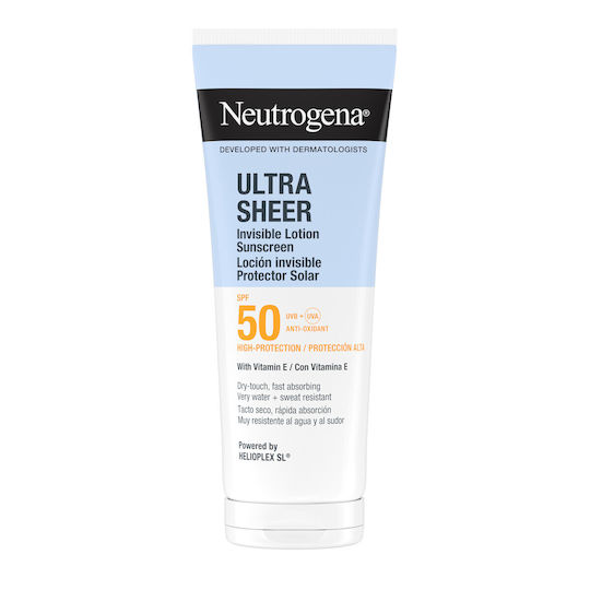 Neutrogena® Ultra Sheer Invisible Hydrating Lotion Αντηλιακό Σώματος Λεπτόρρευστης Υφής με Δείκτη Προστασίας SPF50 για Εντατική Ενυδάτωση & Άμεση Απορρόφηση 200ml