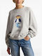 Women's Cotton Crewneck Grey Blouse