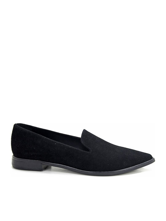 Δερμάτινα Γυναικεία Loafers σε Μαύρο Χρώμα