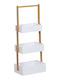 Pakketo Arvy Floor Bathroom Shelf Wooden 32x20x75.5cm White