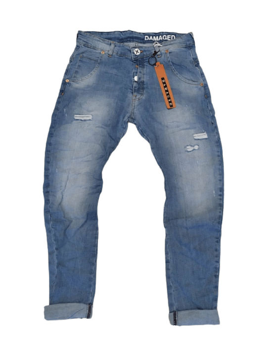 Herren Jeanshosen Elastisches Slim Fit Blau