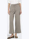 Women's Pantaloons with Rubber Band in Wide Leg Style Brown