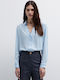 Long Sleeve Women's Shirt Light Blue