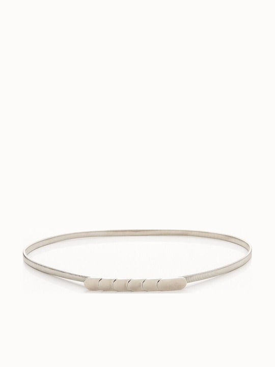 Toi&Moi Elastic Women's Belt Silver