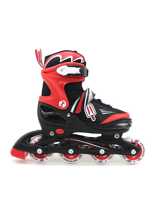 Αθλοπαιδιά Inline Αυξομειούμενα Rollers Κόκκινα Παιδικά