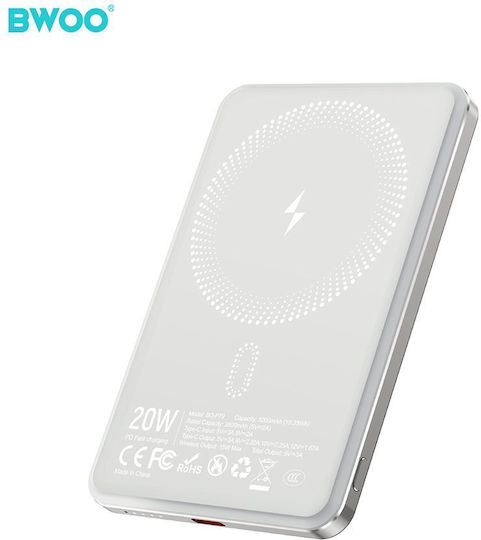 BWOO P79 MagSafe Baterie Externă 5000mAh 20W cu Port USB-C Aur