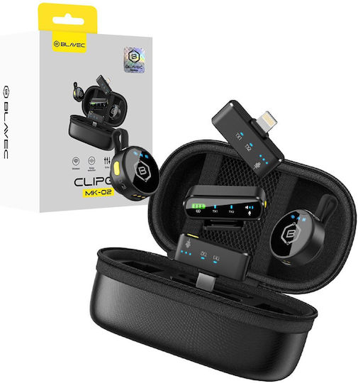 Blavec LMMK02-B Set Microfon Lavalier Wireless pentru Cameră