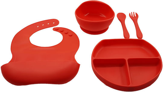 Alista Home Silicone Feeding Set Red 5pcs