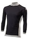 Six2 Men's Thermal Long-Sleeved Shirt Black