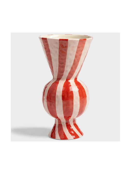 &Klevering Decorative Ceramic Red Vase Y29.5cm