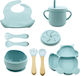 Alista Home Set De Masă Din Silicon Albastru 6 Piese