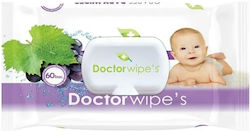 Doctor Wipes Șervețele Umede Bebelusi 60 Bucăți