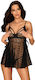 Damen Nachthemd Heartia Schwarz