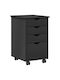 Office Storage Drawer from Solid Wood with Wheels Grey 34x39x56cm