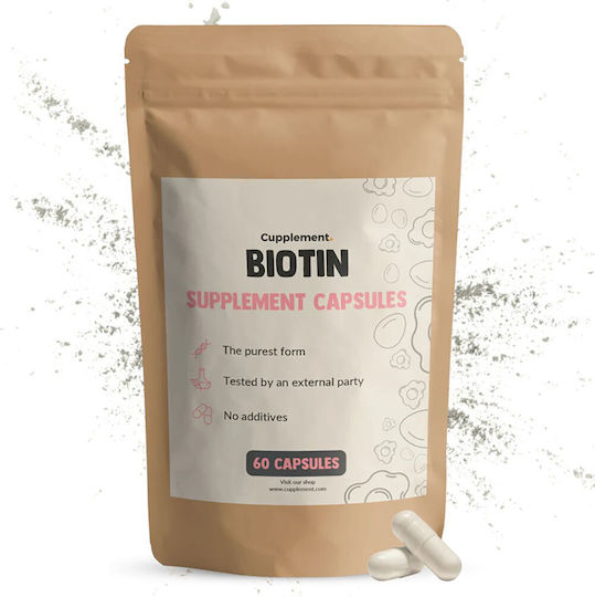 Cupplement Biotin Βιταμίνη για τα Μαλλιά, τo Δέρμα & τα Νύχια Energy 60 κάψουλες
