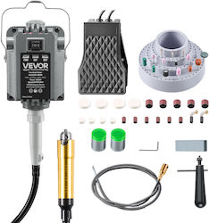 Λειαντήρας Άξονα Vevor Flex 1200w 30000rpm Ηλεκτρικό Εργαλείο Περιστροφής Άξονα Flex Ποδόπληκτρο Ελέγχου Λειαντήρας Κρεμαστός Σετ Αξεσουάρ 112pcs Λείανση Γυάλισμα Κοπή