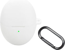 Husă Din Silicon Cu Cârlig Albă Pentru Huawei FreeBuds 6 Husă Din Silicon Cu Cârlig Albă Pentru Huawei FreeBuds 6