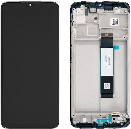 Ecran cu Mecanism Tactil și Ramă pentru Xiaomi Poco M3 Redmi 9t 9 Power Note 9 4g (Negru)