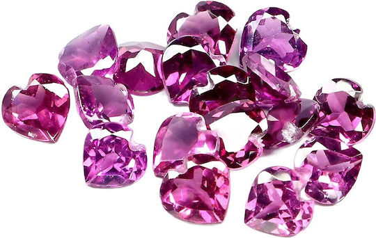 Rhodolite Garnet Natural Stones 15 Pieces Heart Cut 4.1ct