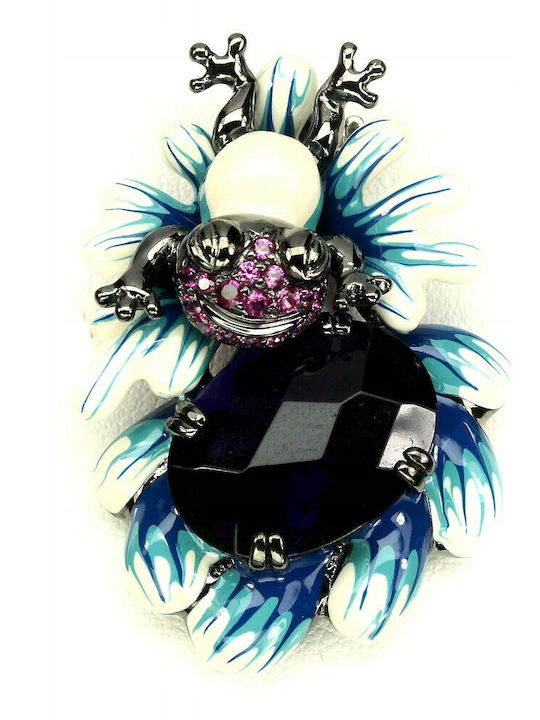 Frog Pendant Purple Aaa Cubic Zirconia 925 Silver