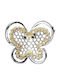 Silver Butterfly Pendant Natural Sapphires Songea
