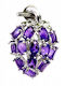 Pandantiv Argint Elegant Cu Ametiste Naturale Și Diopside 925