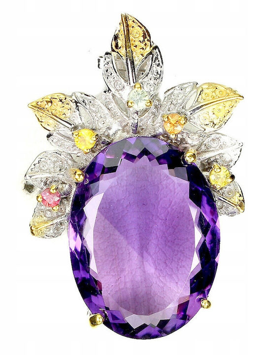 Songea Ringe 925 Silber Natürliche 17ct Amethyst Saphire