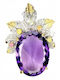 Songea Ringe 925 Silber Natürliche 17ct Amethyst Saphire