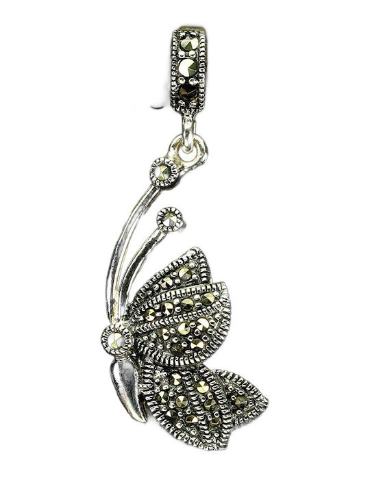 925 Silber Anhänger Zarte Natürliche Marcasite Schmetterling