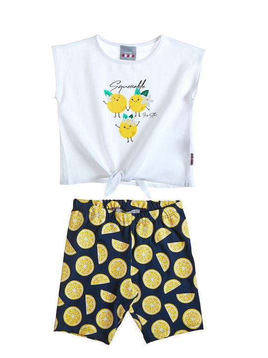 Kinderbekleidungsset mit Sommer-Leggings Weiß 2 Stück
