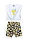 Kinderbekleidungsset mit Sommer-Leggings Weiß 2 Stück