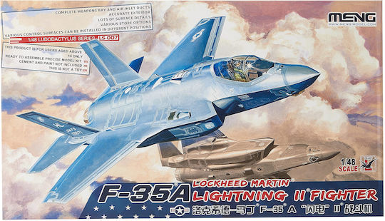 Meng Ls-007 48 F 35a Military Model Kit F-35a Lockheed Martin Lightning Ii Fighter Gray