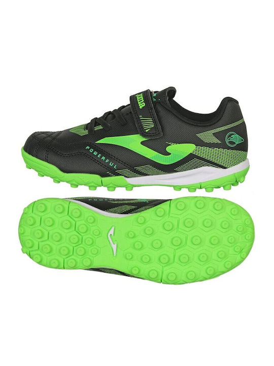 Powerful Jr TF Kids Soccer Cleats With Turf Black