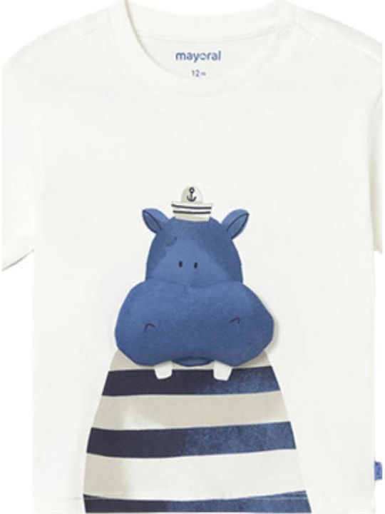 Mayoral Παιδικό T-shirt Κρεμ