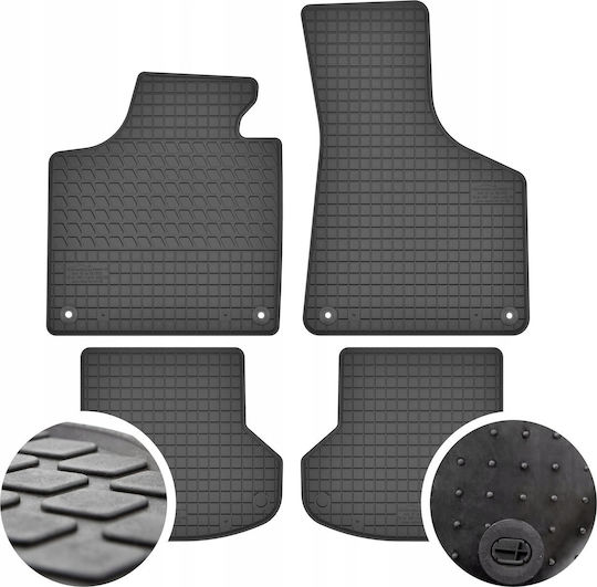 Cik Set Front and Back Car Mats 4 Pieces for Audi A3 Black