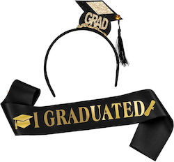 Set 2 Graduation Pieces Alista Home Ribbon Crown Model I Graduated Black