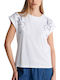 Women's Cotton Short Sleeve Blouse White