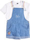 Kids Set With Dungarees Summer 2 Pieces Blue