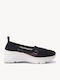 Schwarze Slip On Sneakers Mit Strickmuster Chunky Sohlen