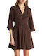Summer Mini Dress Brown