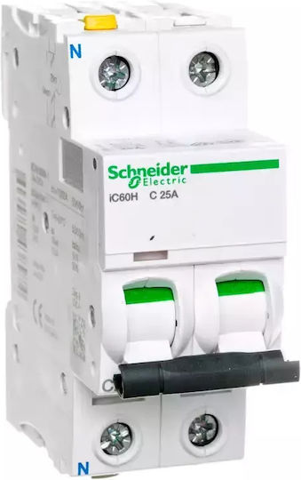 Schneider Electric Power Switch 1p+n C 25a 10ka Ac Ic60h-c25-1n A9f07625