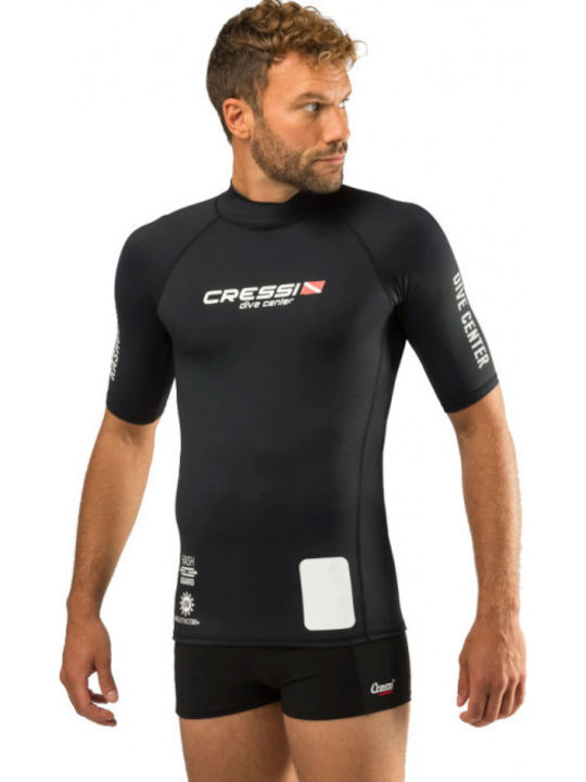 CressiSub Dive Center UPF 50+ Мъжка Къс Ръкав Слънцезащитна Блуза Черна
