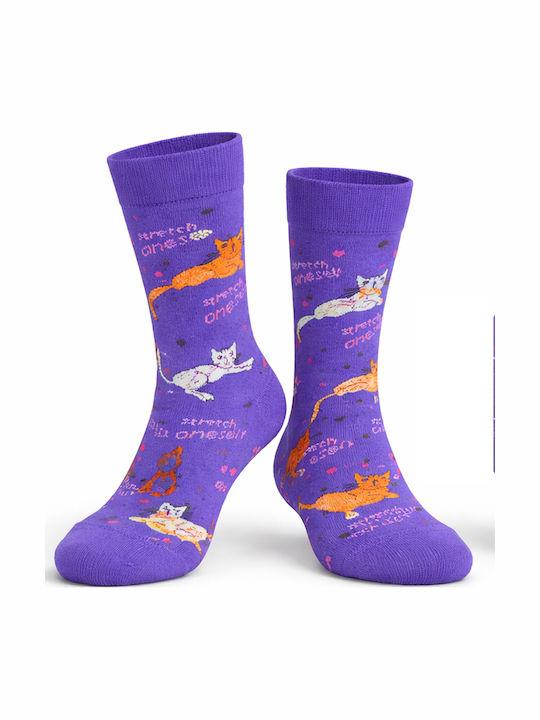 Hoho Socks Ανδρικές Κάλτσες Μωβ
