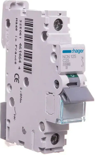 Comutator 1P C 25A 10kA AC NCN125 NCN125 Superlock